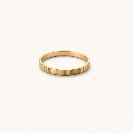 Anel de textura suave · dourado claro acetinado