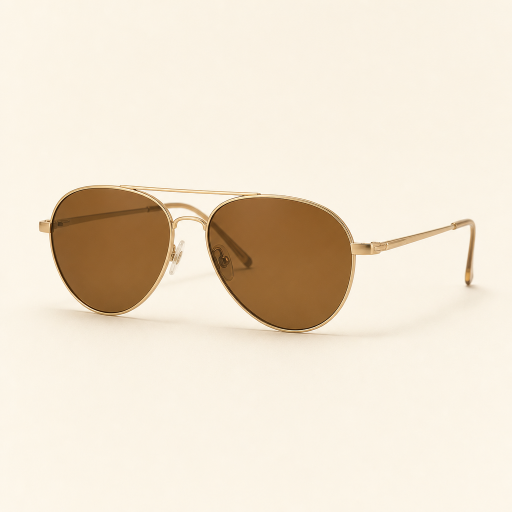 Sol · aviador em dourado claro